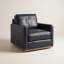 Kukkapalli Leather Swivel Armchair