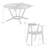 Jeyhan 7 Piece Round Dining Table Set in Rubberwood and Fabric-1372823802-1372823804
