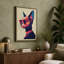 Cool Cat Geometric Art Deco - Wrapped Canvas-137344276-137344265