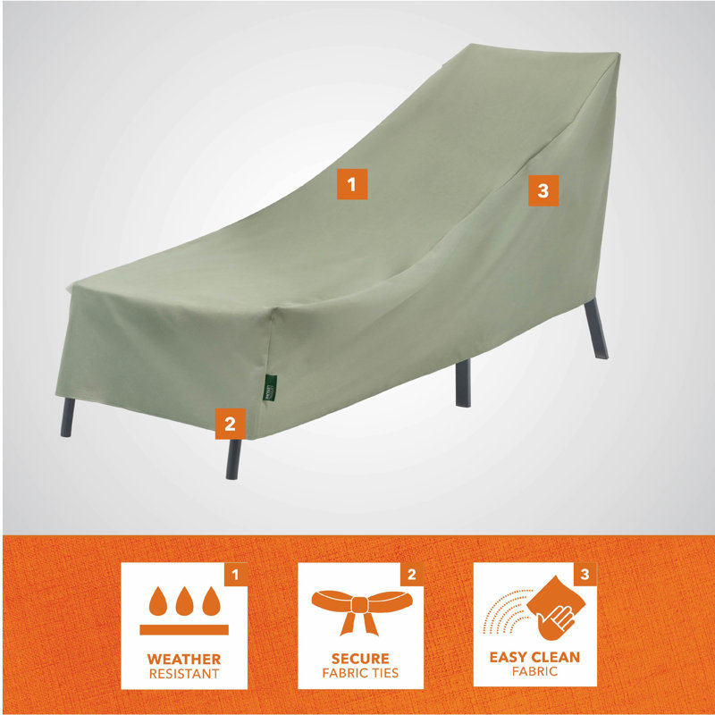 Basics Outdoor Patio Chaise Lounge Cover