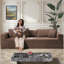 3 Seater Corduroy Sofa-471529774