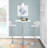 Contemporary Adjustable Bar Table in White