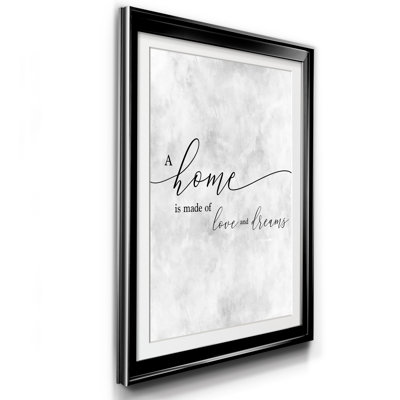 A Home - Cadre photo, impression d'art textuel sur papier