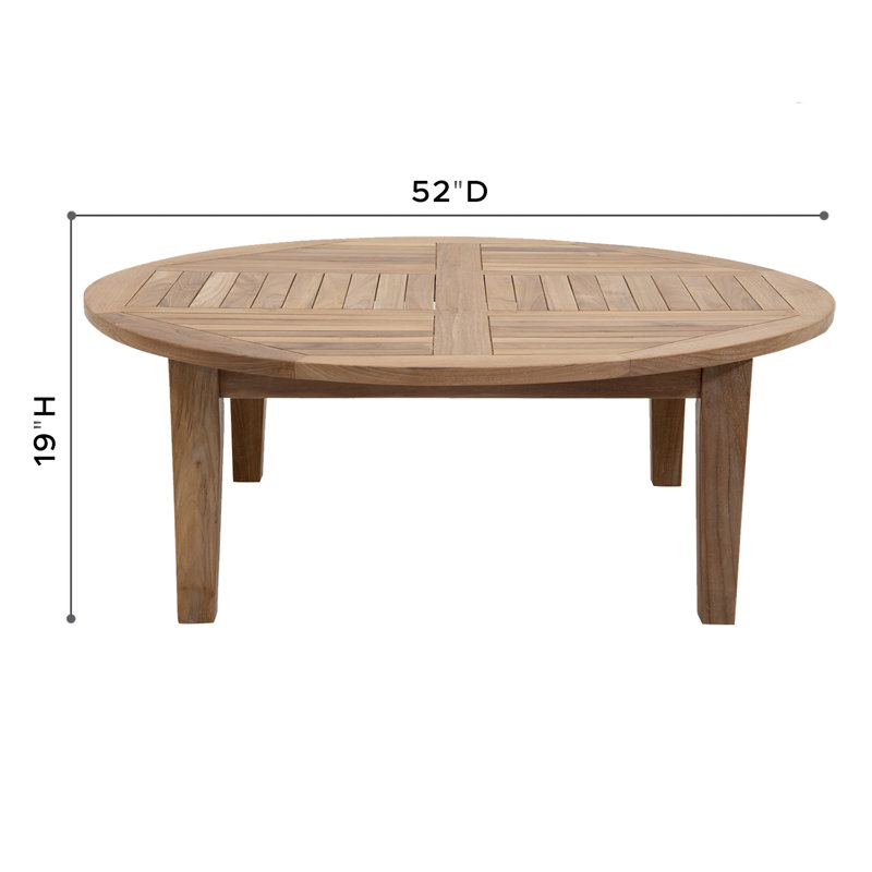 Monterey Teak Outdoor Seating Group with Cushions, Cocoa, 5 Pcs:  Sectional,Cushion,Table,2Ottoman