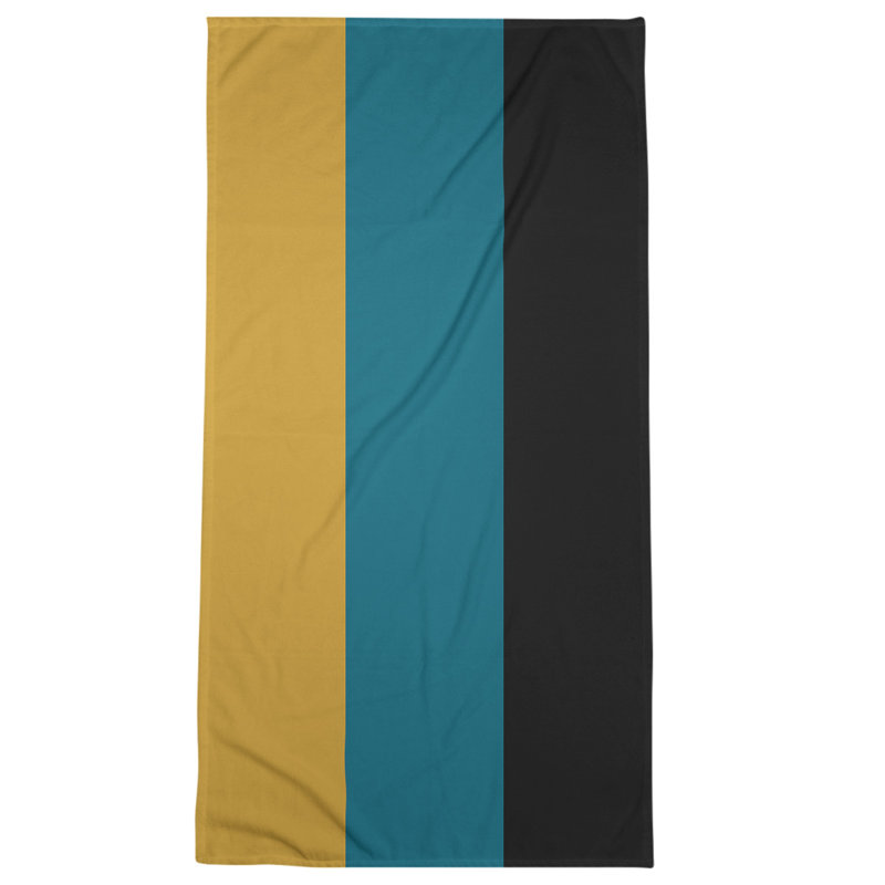 Cotton Blend Beach Towel, Aqua/Blue