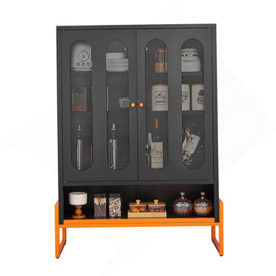 Armoire à chaussures à porte en maille à double face avec cloisons mobiles à double couche, base creuse pour une conception résistante à l'humidité et aux séismes, compatible avec les balais pour le salon