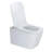Yingze Elongated Wall Hung Toilet, 1.6 GPF High Efficiency Flush, Rimless Design with Soft Close Seat, Adjustable Height, White-88632418