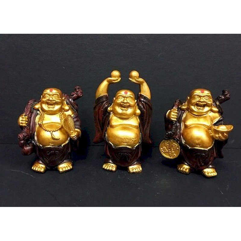 Ensemble de 3 figurines de Bouddha Bianka