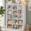Bibliothèque moderne de 159 cm de hauteur avec 15 cubes, blanche-1857761383-1857761377