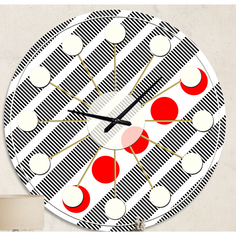 Horloge murale rétro Mid-Century, Moyenne