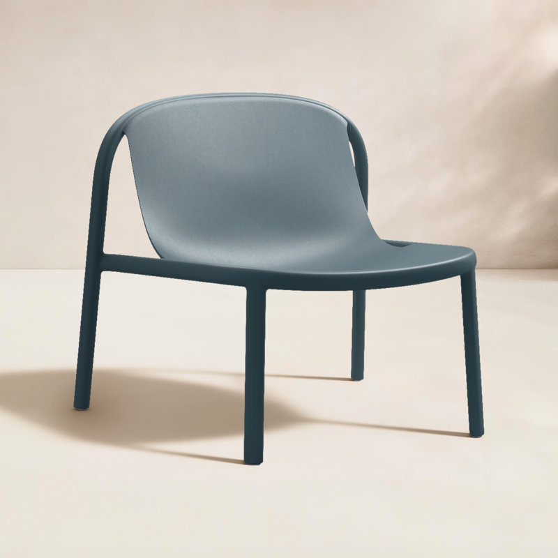Decade Outdoor Armless Lounge Chair, Marine Blue