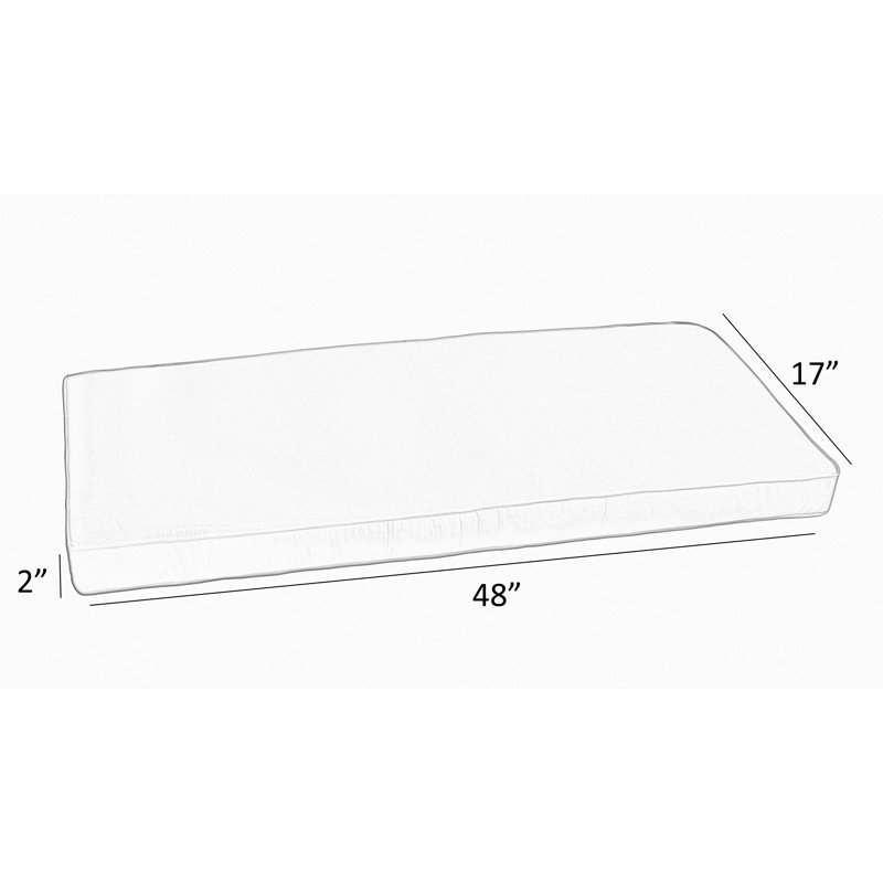 Arusha Outdoor 2'' Bench Cushion, 2" H x 48" W x 17" D