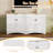 Rustic Two-Tone 63" TV Stand With Adjustable Shelves, Drawers & Multi-Use Storage-428772259