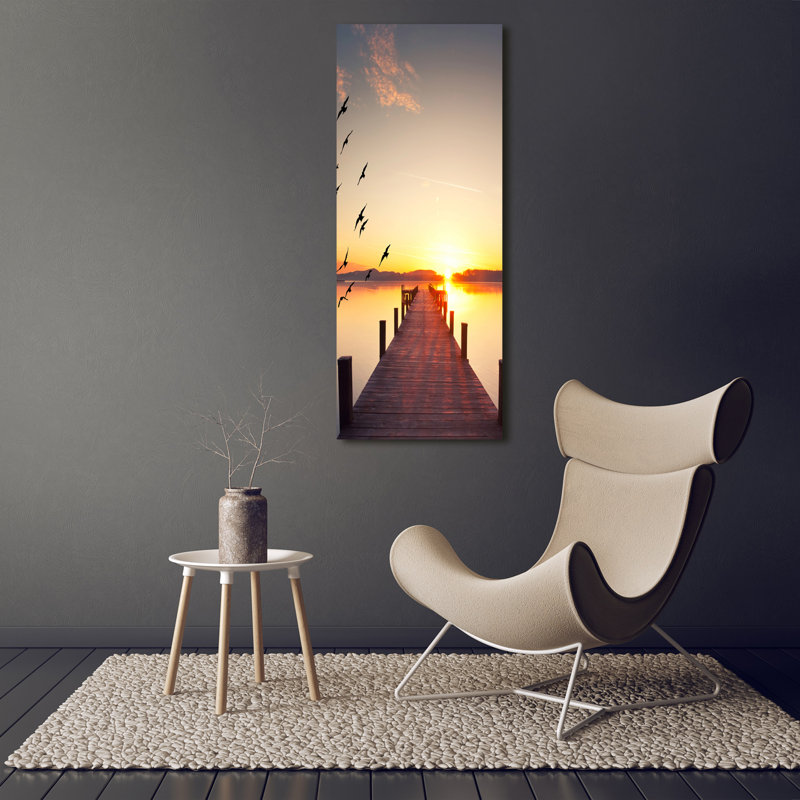 Sunset Pier - Wrapped Canvas Print