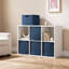 Ensemble de 4 bacs de rangement cubiques avec panier de rangement en corde de coton de 11 pouces