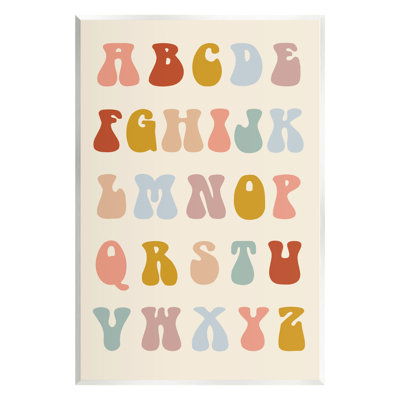 «Ba-955-Wood Vintage Alphabet Letters On Canvas» par Lil 'Rue, reproduction