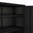 Naomi 32" Modern Steel Accent Cabinet with 3 Adjustable Shelves in Black-1062753263