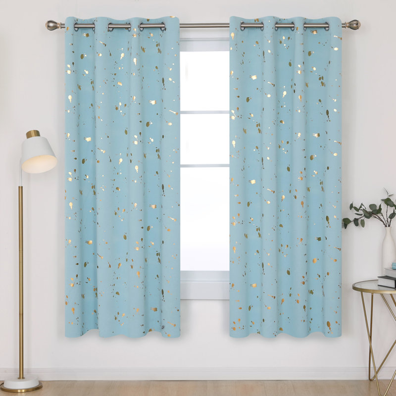 Girlie Room Darkening Curtain Panel Pair, 52" W x 108" L, Forest Green