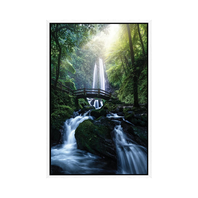 Behind The Bridge by Fabio Antenore - Print on Canvas, White Framed, 101.6 cm H x 66.04 cm W