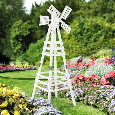 Décoration de jardin en bois moulin à vent