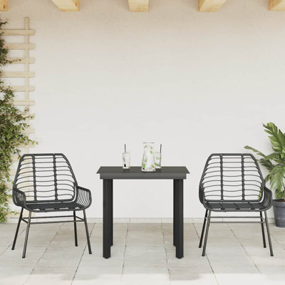 Square 3 - Piece 2 - Person 80Cm L Outdoor Dining Set