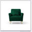 Fauteuil de salon en velours Channel