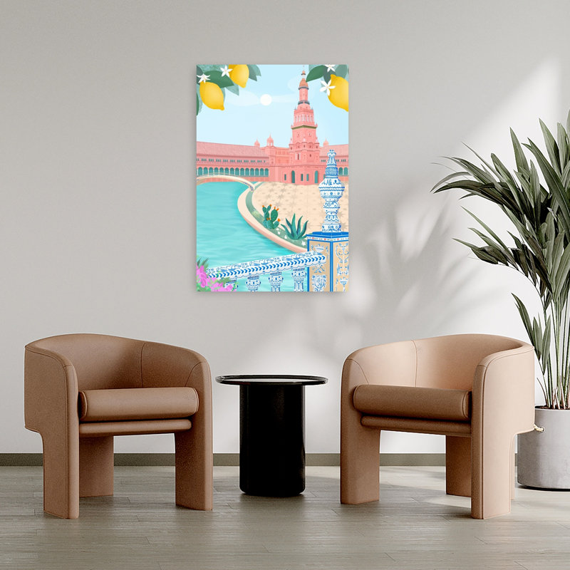 Sevilla, Spain Contemporary Architecture Summer Wall Art Print 1 Piece Wrapped Canvas Wall Art, 91.44cm H x 60.96cm W