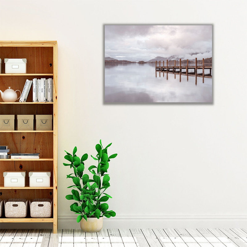 Derwentwater Pier II - reproduction d'art sur toile, H 24 po x l 32 po