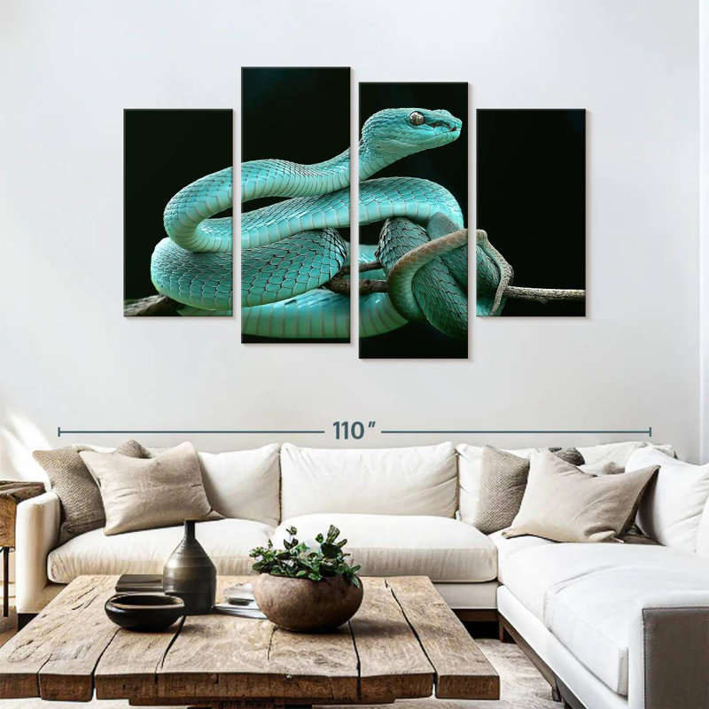 Brampt Blue Pit Viper, 54" H x 84" W