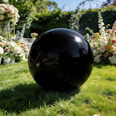 Ballon miroir gonflable 19,7 po, boule réfléchissante en PVC pour décoration de fête et de club - 1 pièce (noir, pompe non incluse)
