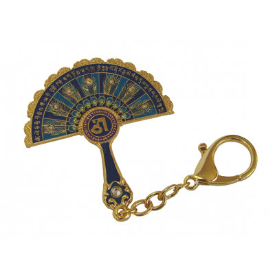 Feng Shui Import 2'' W Gold/Green Key Chain