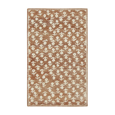 Handmade Silk Floral Area Rug