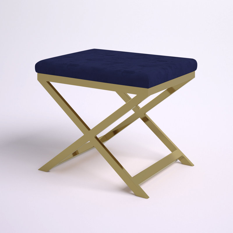 Tabouret d'appoint Axel, Marine, Doré