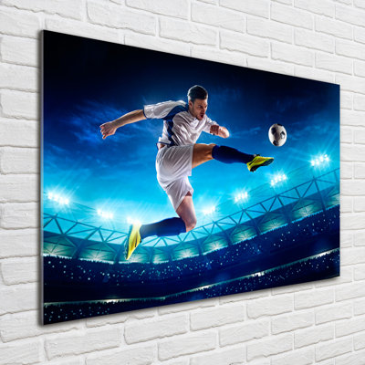 Footballer - No Frame Print on Glass