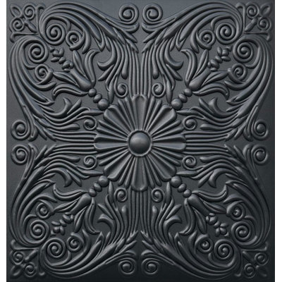 Spanish Silver 1.6 ft. x 1.6 ft. Polystyrene Glue-up Ceiling Tile