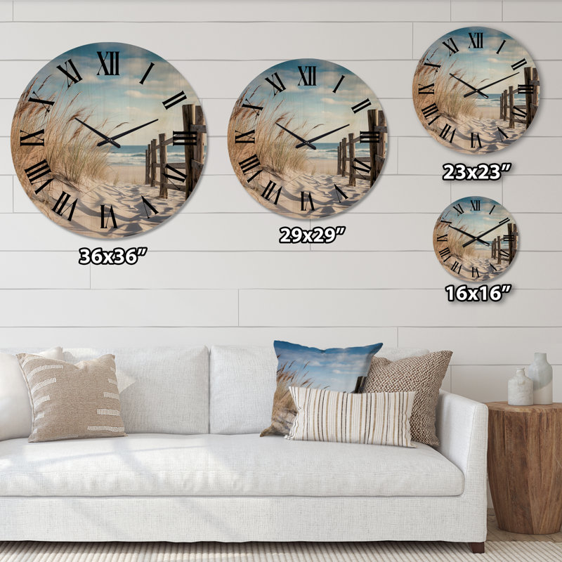 Horloge murale Tranquility Path To Dune Beach III - Nautique et plage, Petit