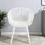 Chaises de salle à manger modernes en plastique durable, ensemble de 2 pour espaces extérieurs