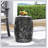 Modern Metal End Table With Tropical Palm Leaf Design, Durable And Stylish For Contemporary Living Spaces-1000888315