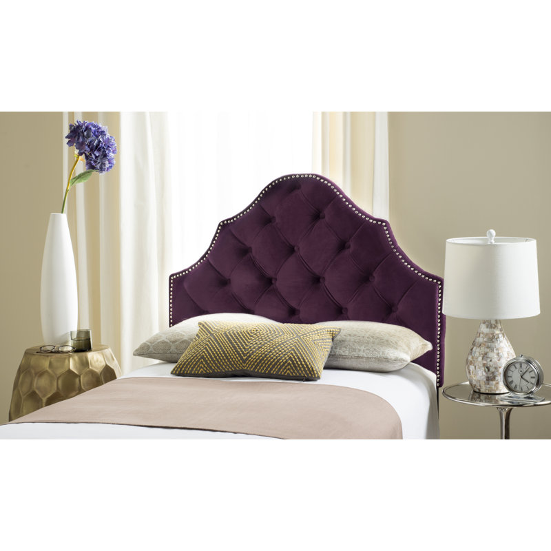 Danile Upholstered Headboard, Aubergine, Twin