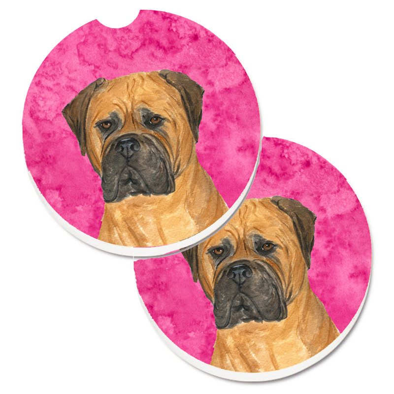 Sous-verre barbu collie voiture, Bull-mastiff