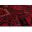 Tapis décoratif en laine noué à la main de conception unique noué à la main new age rizbaft rouge/noir 3 pi 4 po x 5 pi 7 po