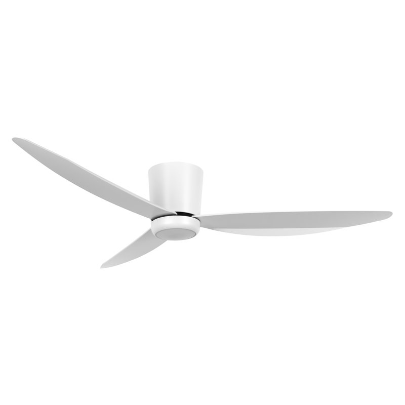 137cm Arren 3 - Blade Ceiling Fan with Remote Control and Light Kit Included, White