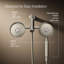 Ensemble de douche multifonction Kohler Purist® 2-en-1, pomme de douche et douche à main, trois réglages de jet-101922333
