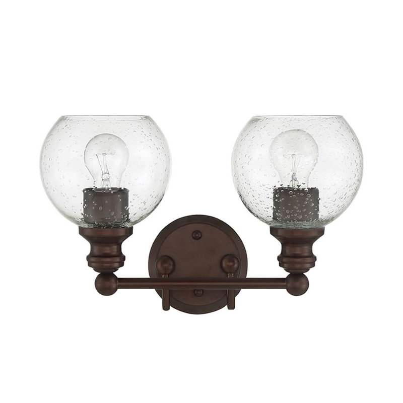 Éclairage pour meuble-lavabo à 2 lumières, Bronze provincial