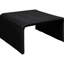 Table basse et de bout Coastal Black avec surface tissée de style minimaliste pour les intérieurs de chambre à coucher Fer 2