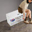 Banc de rangement pour chaussures 8 paires avec coussin en similicuir et armoire de rangement supérieure