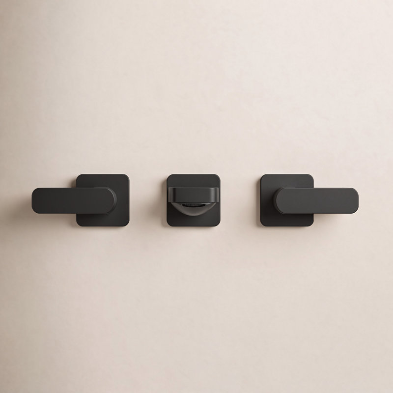 Parallel Wall Mount Bath Filler Trim, Matte Black