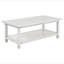 Table basse en bois blanc patiné avec tablette Castleton-888235982