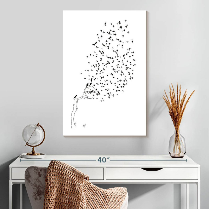 Brampt Birds Fly Away, 30" H x 20" W