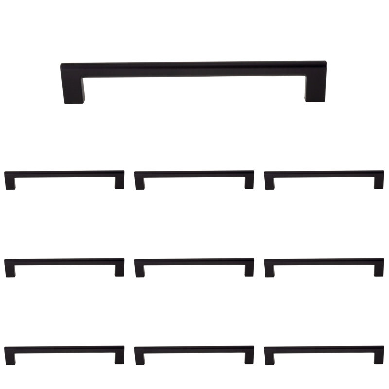 Vail 8" Matte Black Bar Pull Multipack, Matte Black, 8"